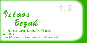 vilmos bezak business card